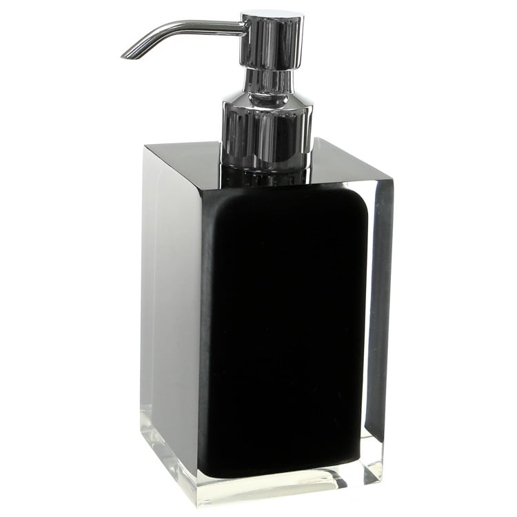 Gedy RA81-14 Square Black Countertop Soap Dispenser